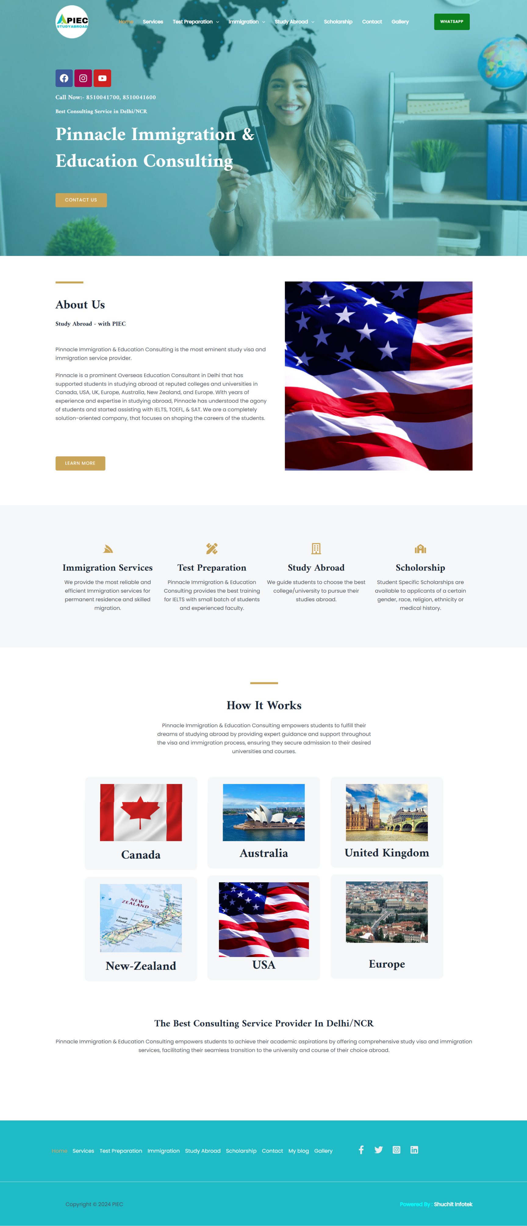 PIEC Educational Website Design Delhi NCR